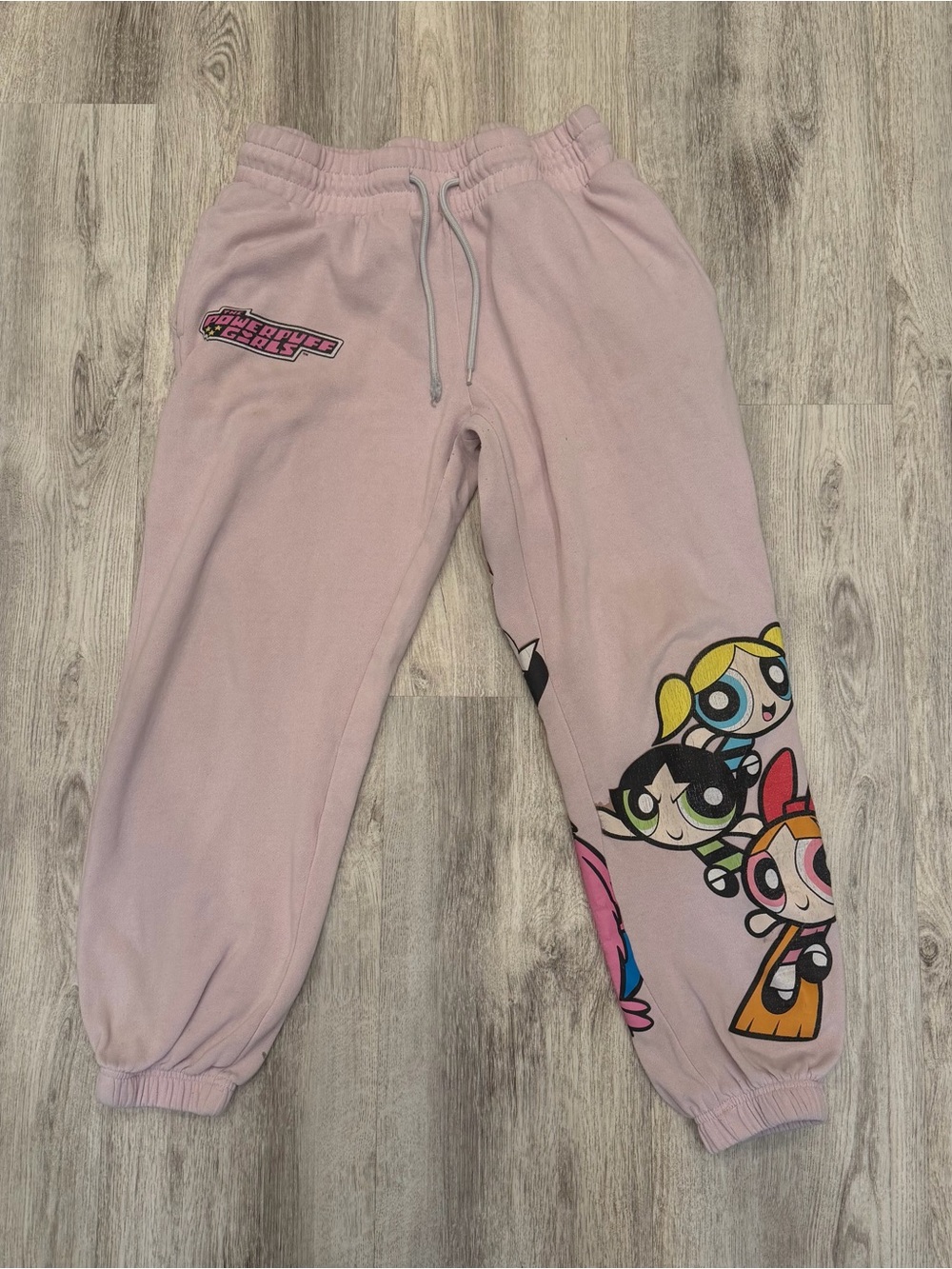 Powerpuff‎ Girls Pink Graphic Jogger Sweatpants Size Large